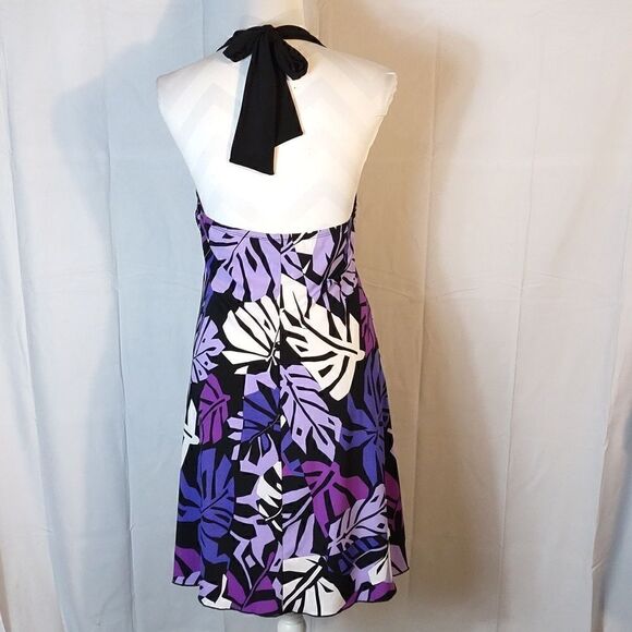 BCX Beaded Hawaiian Mini Halter Dress - Picture 5 of 9